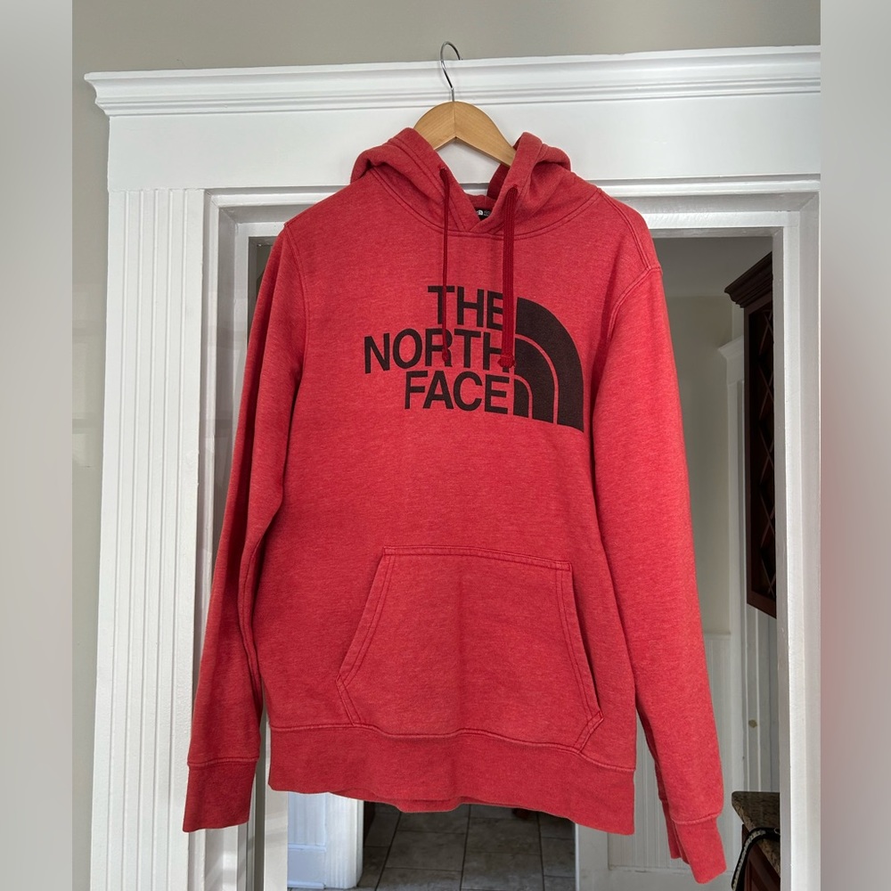 Northface hoodie red